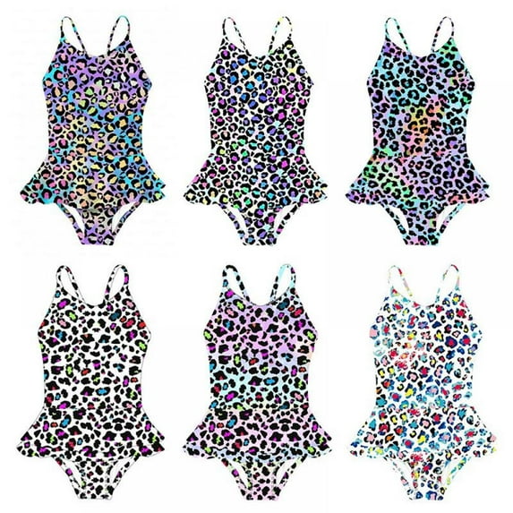 AJZIOJIRO Kids Girls Swimwear One Piece Quick Dry Swimsuit with Swim Dress 4-12 Years