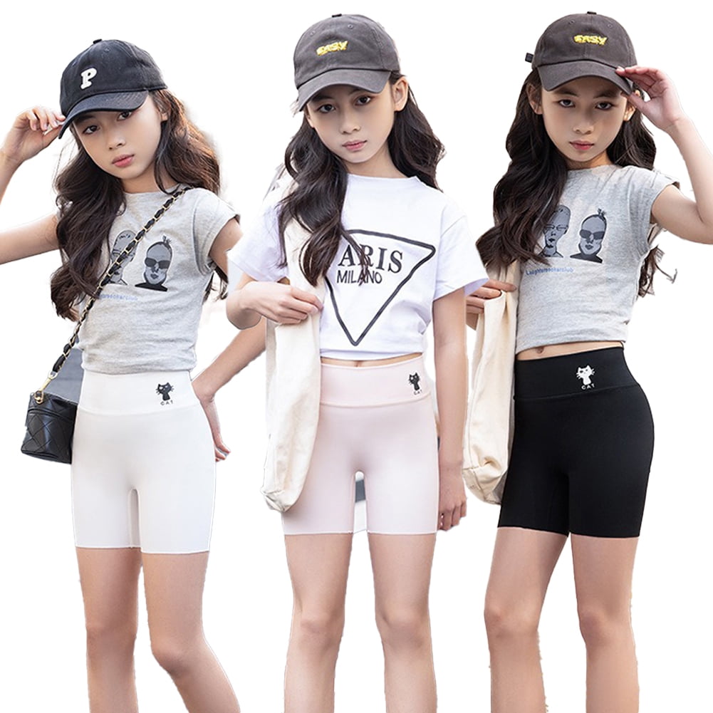 AJZIOJIRO Kids Girls Yoga Shorts Little Girls Soft Bike Dance Shorts ...