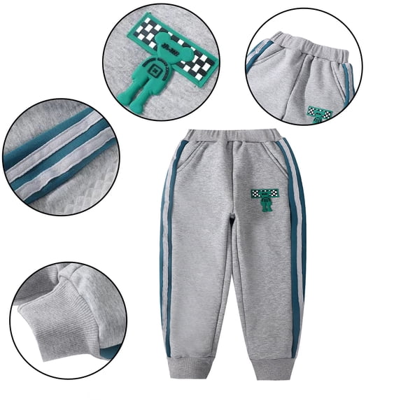 AJZIOJIRO Kids Teen Baby Fall winter Sweatpants for Boys,1-7Years Kid Fleece Jogger Pants Elastic Waistband Trousers Toddler Boys Breathable Sweat Pants