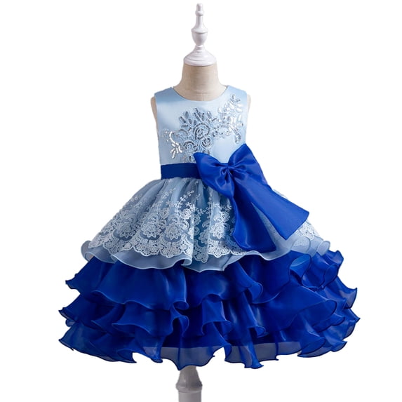 AJZIOJIRO Kids Toddler Flower Girls Wedding Tulle Dresses 3-10T Baby Maxi High Low Gown Dance Tulle Tutu Princess Dress