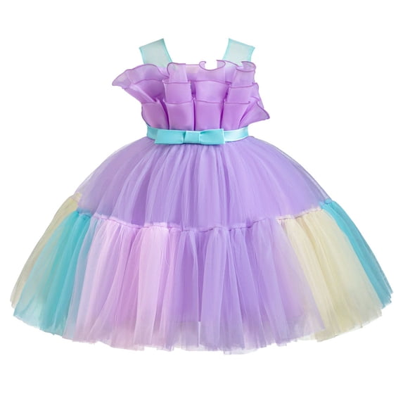 AJZIOJIRO Kids Toddler Girls Vintage Floral Boho Lace Maxi Dress 2-10Y Baby Flower Wedding Princess Party Communion Evening Formal Dance Gown