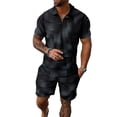 thumbnail image 1 of AJZIOJIRO Men's Summer Casual T-Shirts Shorts Set Short Sleeve Cotton Shirt Tops Pants Set M-2XL, 1 of 9