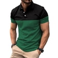 thumbnail image 1 of AJZIOJIRO Men's Summer Casual Tees Shirts Lapel Cotton Shirt Tops Short Sleeve Pullover T-Shirts S-3XL, 1 of 9