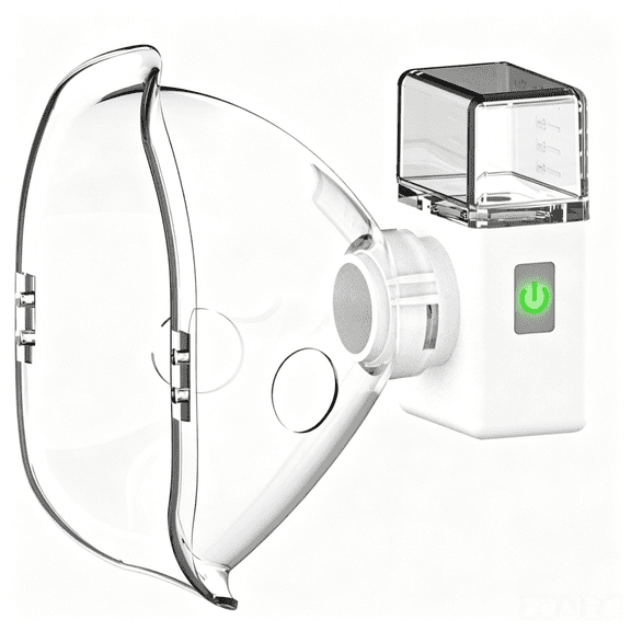 AJZIOJIRO Mini Ultrasonic Steam Inhaler Ultra-Quiet USB-C Rechargeable Portable Humidifier for Home Travel Use
