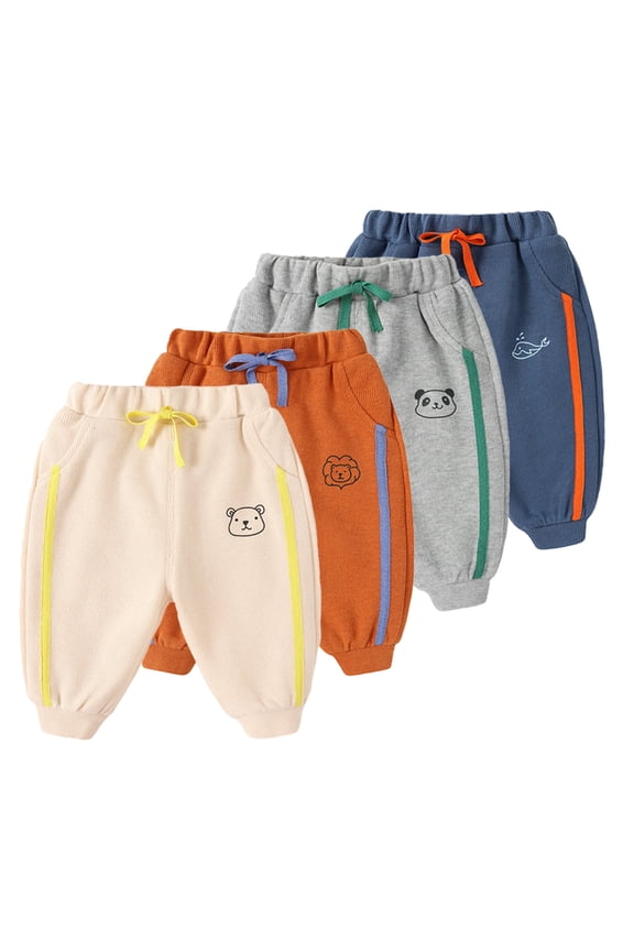 Infant Baby Active Elastic Sweatpants for Boys Girls,Toddler Waist Sport Cotton Jogger Pants with Drawstring for 6M-3T