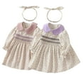 thumbnail image 1 of AJZIOJIRO Newborn Girls Floral Dress Long Sleeve with Cute Hairband for Little Girls Summer Casual Party Dress Outfits for Baby Girls, 1 of 7