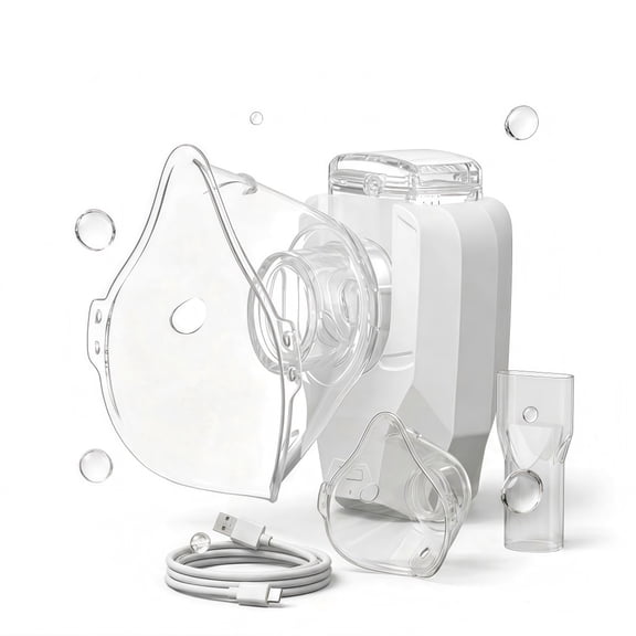 AJZIOJIRO Portable Humidifier USB/Battery Powered Ultra-Quiet (<50dB) Handheld Steam Inhaler White