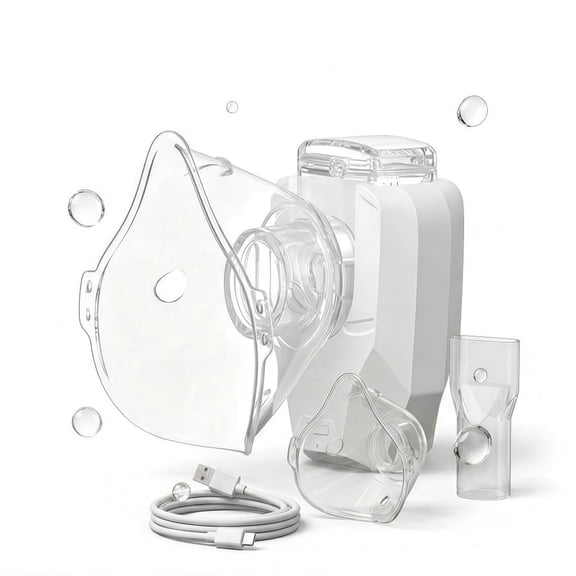 AJZIOJIRO Portable Humidifier USB/Battery Powered Ultra-Quiet (<50dB) Handheld Steam Inhaler White