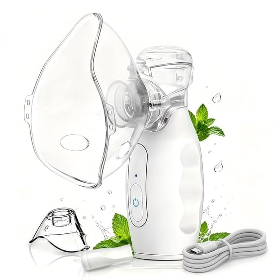 AJZIOJIRO Portable Humidifier Ultra Silent(<50dB),USB C Recharge 2.5 Micron Handheld Steam Inhaler for Travel Home Use