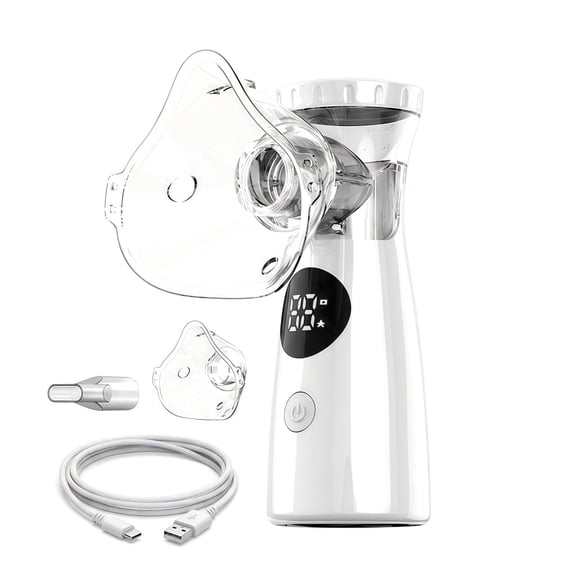AJZIOJIRO Portable Humidifier Ultrasonic Quiet Mist USB-C Rechargeable Digital Display Compressed Air Cold Mist Device