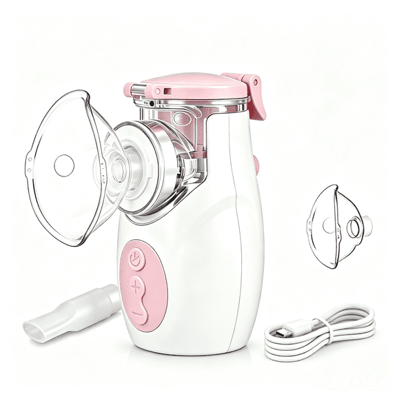 AJZIOJIRO Portable Personal Humidifier Quiet Ultrasonic Mesh Cold Mist (USB / Battery) for Kids Adults Handheld Steam Inhaler