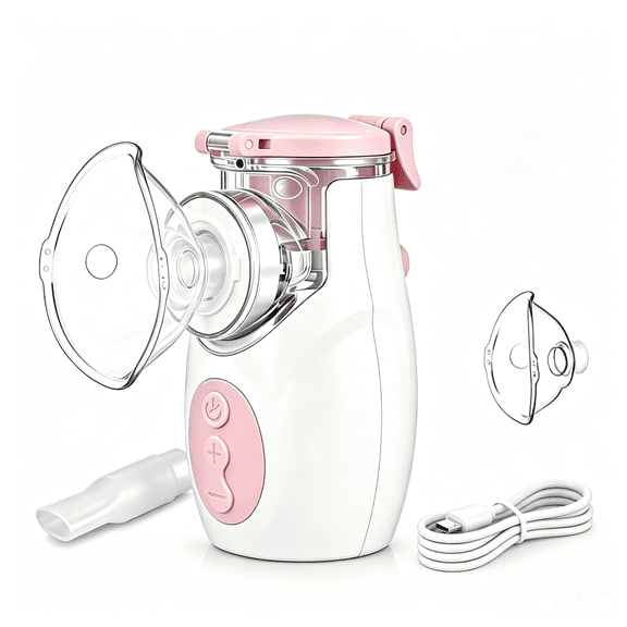 AJZIOJIRO Portable Personal Humidifier Quiet Ultrasonic Mesh Cold Mist (USB / Battery) for Kids Adults Handheld Steam Inhaler