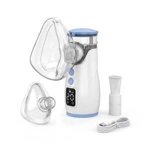 AJZIOJIRO Portable Rechargeable Humidifier Digital Display Auto Clean Silent Mini Steam Inhaler for Kids Adults