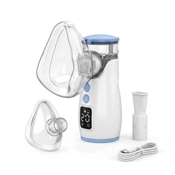 AJZIOJIRO Portable Rechargeable Humidifier Digital Display Auto Clean Silent Mini Steam Inhaler for Kids Adults