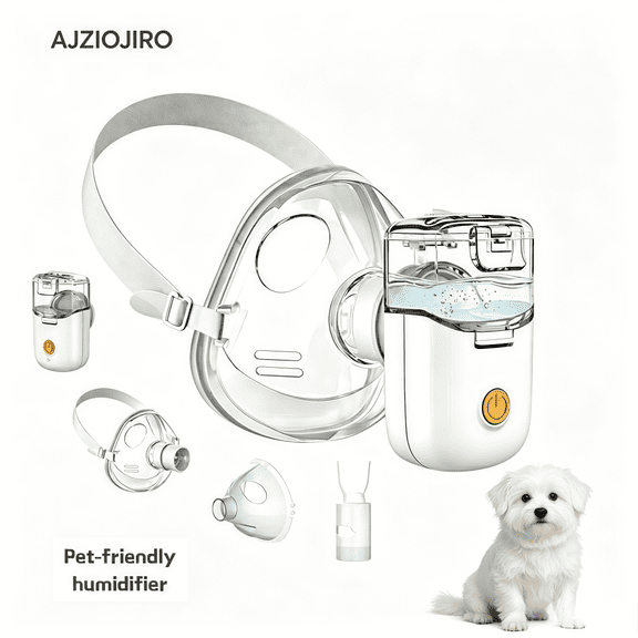 AJZIOJIRO Portable Rechargeable Mesh Pet Humidifier, Handheld Compact Ultrasonic Air Humidifier For Cats Dogs, Usb Rechargeable Travel Mini Humidification Device