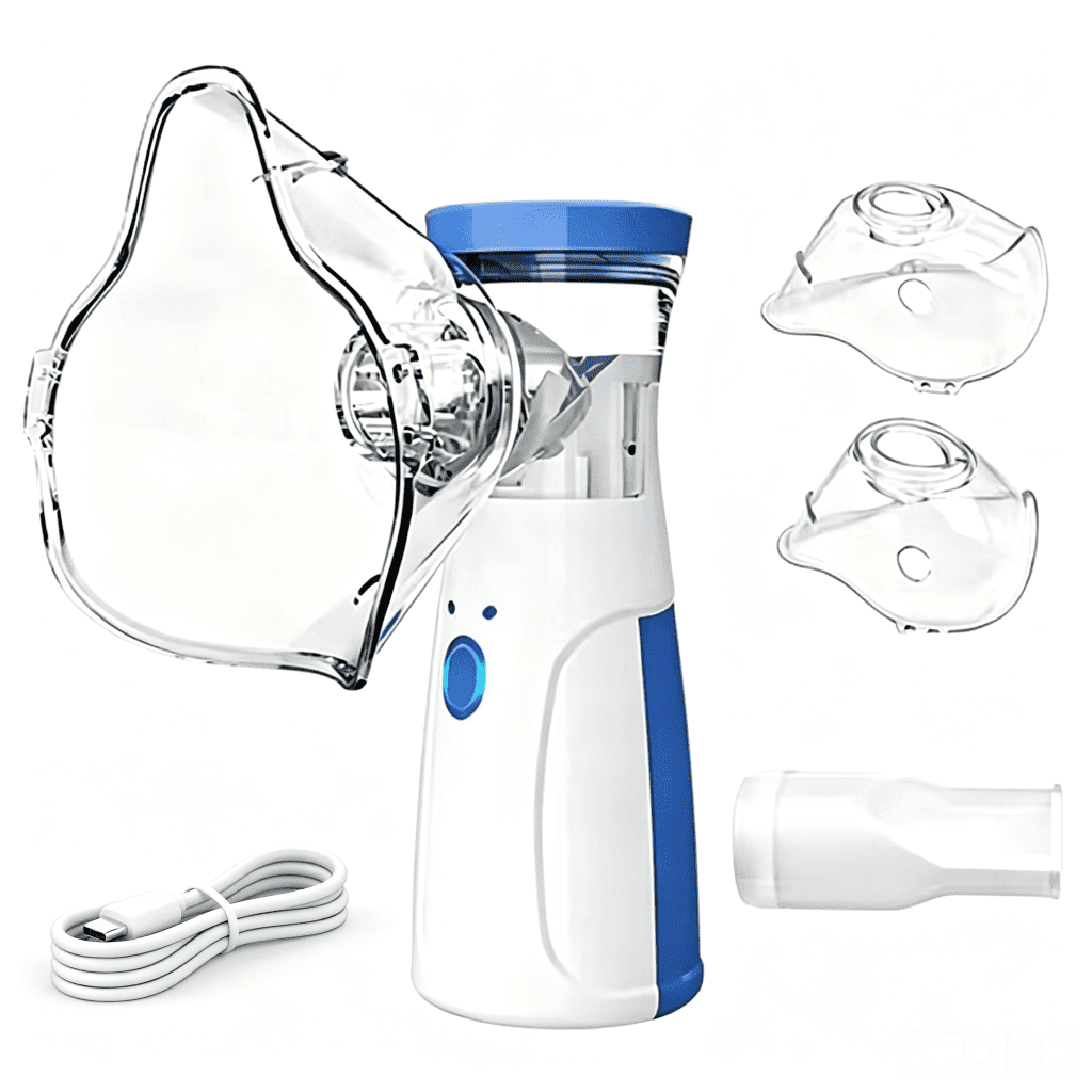 AJZIOJIRO Portable Steam Inhaler Handheld Humidifier USB Rechargeable Compressor for Home and Travel Use