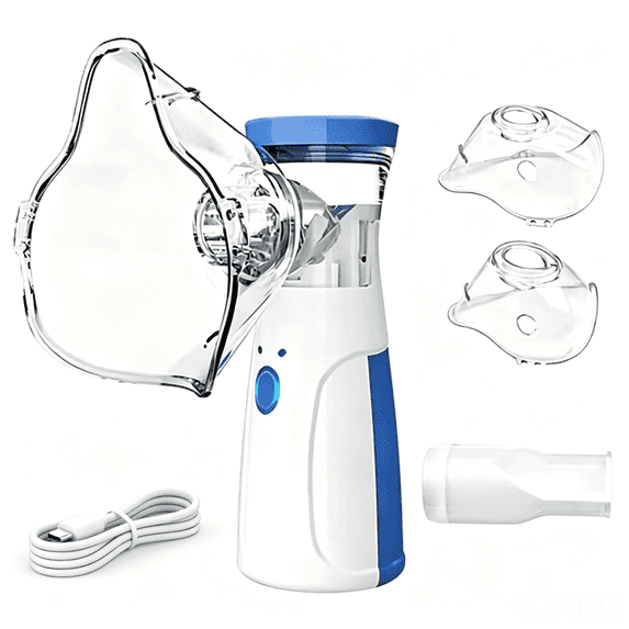AJZIOJIRO Portable Steam Inhaler Handheld Humidifier USB Rechargeable Compressor for Home and Travel Use