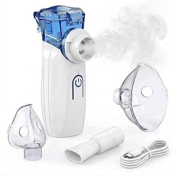 AJZIOJIRO Portable Ultrasonic Humidifier Handheld Steam Inhaler USB C Rechargeable Compact Compressor