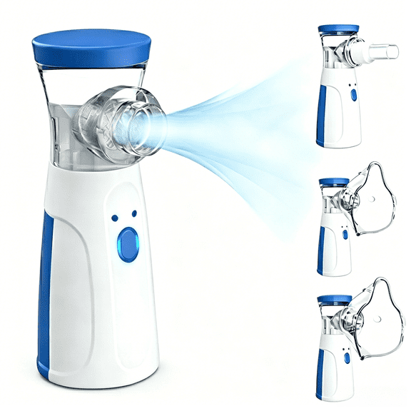 AJZIOJIRO Portable Ultrasonic Humidifier for Home Travel USB Rechargeable Ultra-Quiet (<50dB) Handheld Steam Inhaler