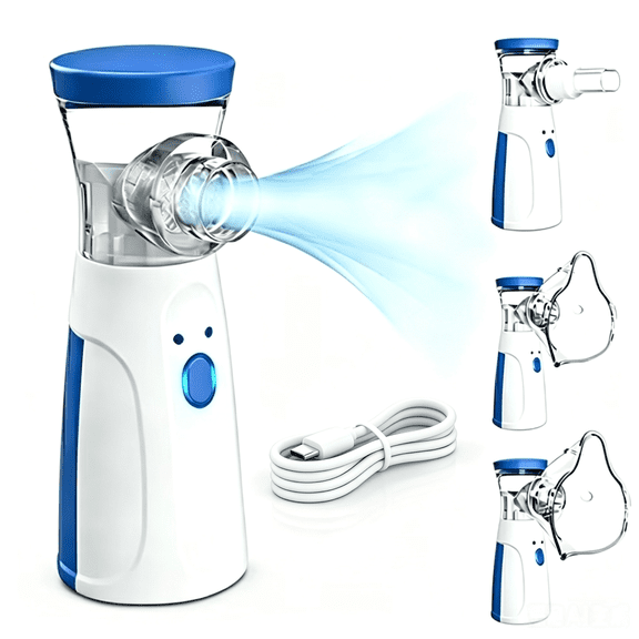AJZIOJIRO Portable Ultrasonic Humidifier for Home Travel USB Rechargeable Ultra-Quiet (<50dB) Handheld Steam Inhaler