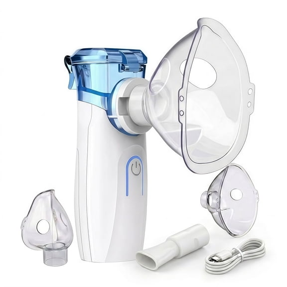 AJZIOJIRO Quiet Portable Ultrasonic Humidifier Auto Clean Compression Steam Inhaler USB /Battery for Home Travel