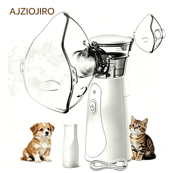 AJZIOJIRO Rechargeable Mini Mesh Pet Humidifier, Portable Handheld Humidifier, Suitable For Daily Use By Dogs And Cats As Well As Outdoor Use
