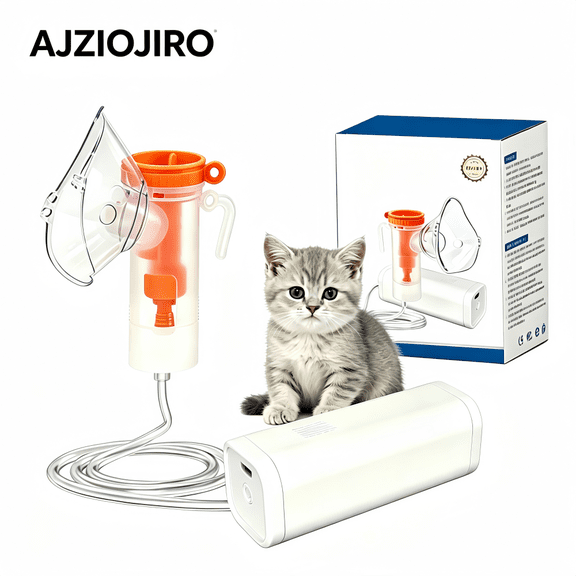 AJZIOJIRO Rechargeable Portable Pet Humidifier, Ultrasonic Air Humidification, With Transparent Cover, Suitable For Small Pets
