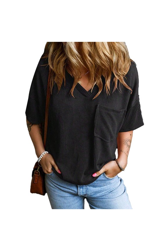 S-2XL Women Summer Short Sleeve Shirt Tops Casual Slim T-Shirt