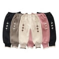 thumbnail image 1 of AJZIOJIRO Toddler Baby Girls Winter Fleece Leggings Sweatpants Infant Fleece Lined Full Length Pants Active Pull-On Fleece Joggers for 6M-4T, 1 of 9