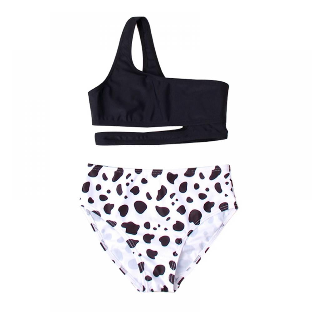 AJZIOJIRO Toddler Baby Little Girls 2 Piece Swimsuit High Waist Bikini ...