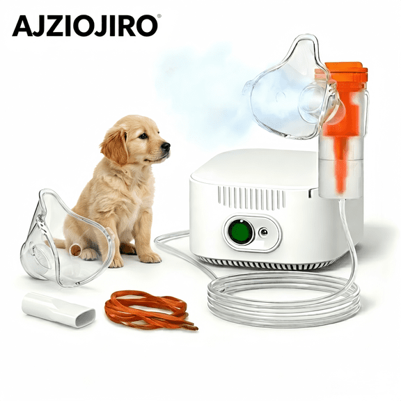 AJZIOJIRO Ultrasonic Compression Steam Pet Humidifier, Compact Portable Handheld Gentle Mist Machine For Dogs & Cats
