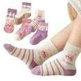 thumbnail image 1 of AJZIOJIRO Unisex Toddler Baby 5-Pack Assorted Ankle Socks Autumn Cotton Shorty Socks Cartoon Cute Low Cut Sock 1-12T, 1 of 8