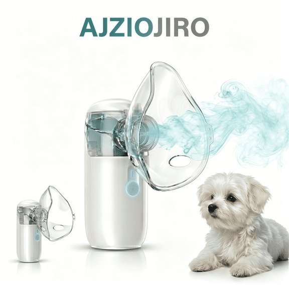AJZIOJIRO White Rechargeable Handheld Mesh Humidifier, Portable Ultrasonic Steam Inhaler for Travel & Car Use