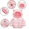 thumbnail image 1 of AJZIOJIRO Winter down Jacket Outerwear for Toddler Kids,Cute Bear Ears Jacket with Hoods,Baby Boys Girls Fashion Colorful down Jacket Coat, 1 of 8