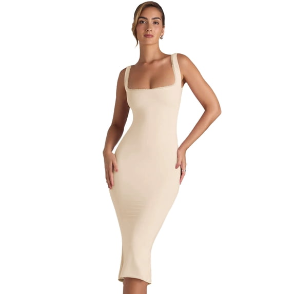 AJZIOJIRO Women Summer Casual Dress Sleeveless Straps Swing Sundress Dresses for Women S-XL