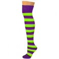 thumbnail image 1 of AJs A51219 Striped Socks - Purple-Lime, 1 of 1