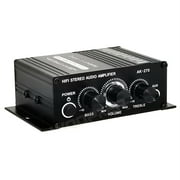 AK-270 HIFI Amplifier Channel 2.0 Stereo Sound Amp Bass Trebl for Home Theater Sound System ,Low Profile Design