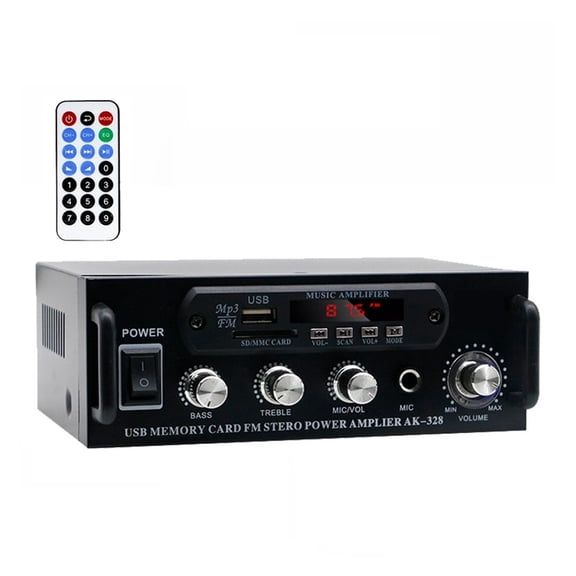AK-328 Home Amplifiers Display Digital HIFI Stereo Power Amplifier 2 Channel Digital Amplifiers ,Multi Modes