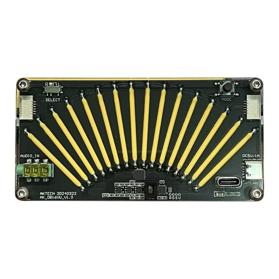 AK-DB16VU Music Meter Level Level Indicator Power Amplifiers VU Meter for Home LED Music Spectrum Atmosphere Light