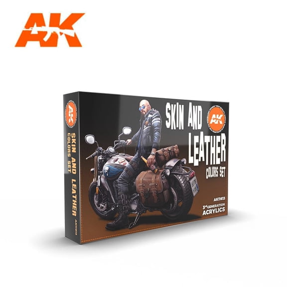 AK Interactive 11613 Skin and Leather Colors Set Acrylic Paints
