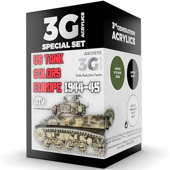 AK Interactive: 3G US Tank Colors Europe 1944-45 - AK11675