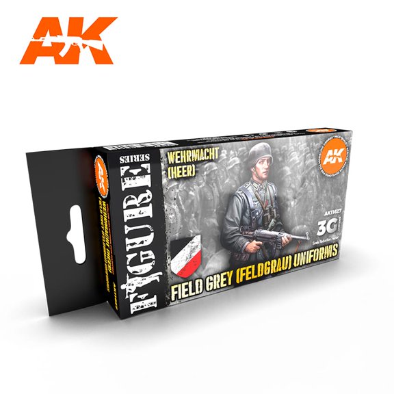 AK-Interactive Field Grey (Feldgrau) Uniforms Color Set New