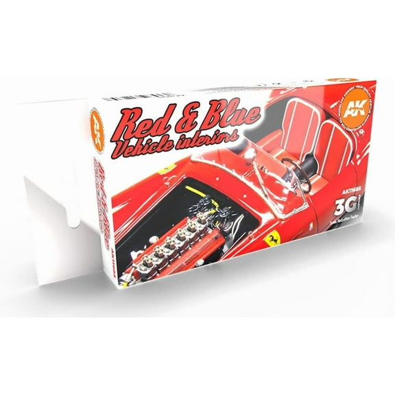 AK Interactive 3rd Generation Acrylics 11685 Red & Blue Vehicle Interiors