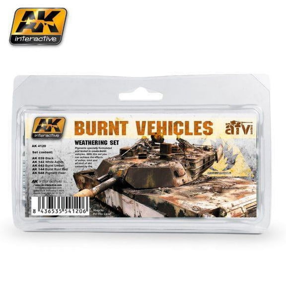 AK-Interactive Burnt Vehicles Weathering Set New