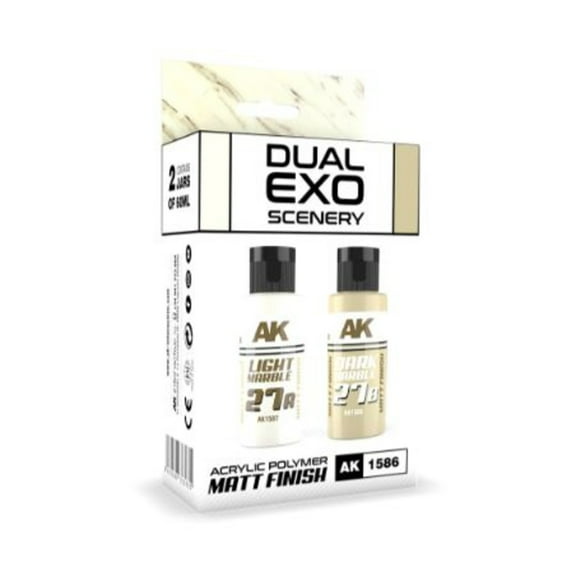 AK-Interactive Light Marble & Dark Marble Set (2 x 60ml) New