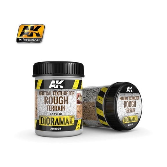 AK-Interactive Neutral Texture for Rough Terrains - 250ml (Acrylic) New