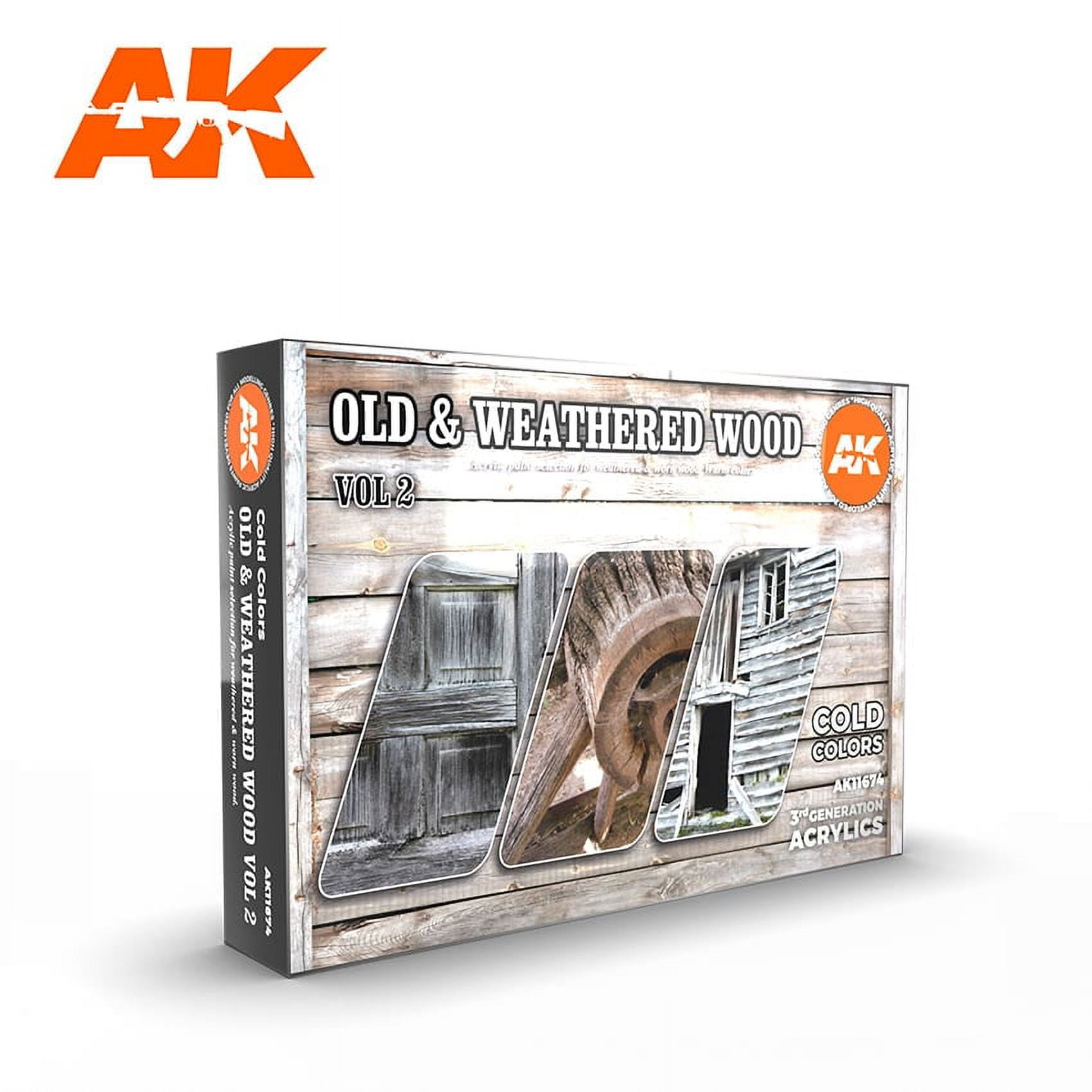 AK Interactive Old Weathered Wood Vol.2 Cold Colors Acrylic Paint