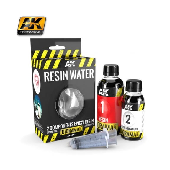 AK-Interactive Resin Water 2-Components Epoxy Resin 375 ml New
