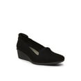 thumbnail image 1 of AK SPORT Womens Black Comfort Winnefred Square Toe Wedge Slip On Dress Pumps 6 M, 1 of 4
