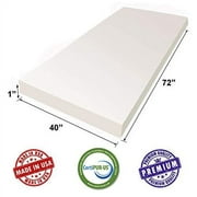 AK TRADING CO. (1" H X 40" W X 72" L) - Upholstery Sheet Padding Foam CertiPUR-US Certified (Seat Replacement, Foam Cushion, Upholstery Sheet) - White